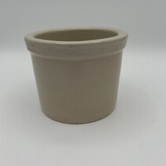 Vtg RRP USA Roseville Ohio POTTERY 1-Pint Snow Man Stoneware Crock Holiday Crock - Picture 3 of 8